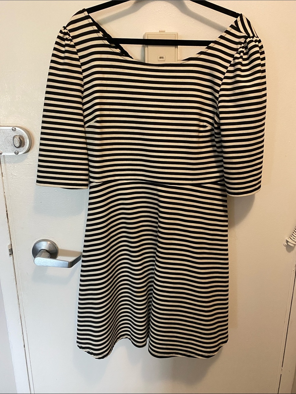 Black and White Striped Women’s Dress